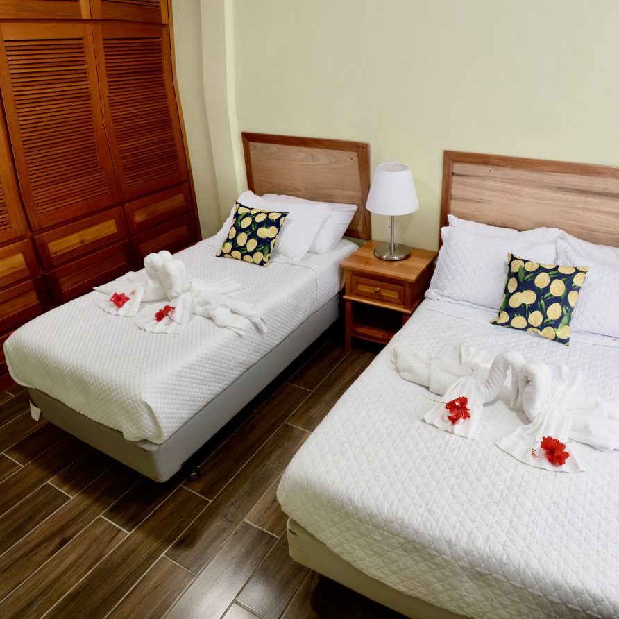 4BR Villa twin and double bedroom alternate angle with wardrobe