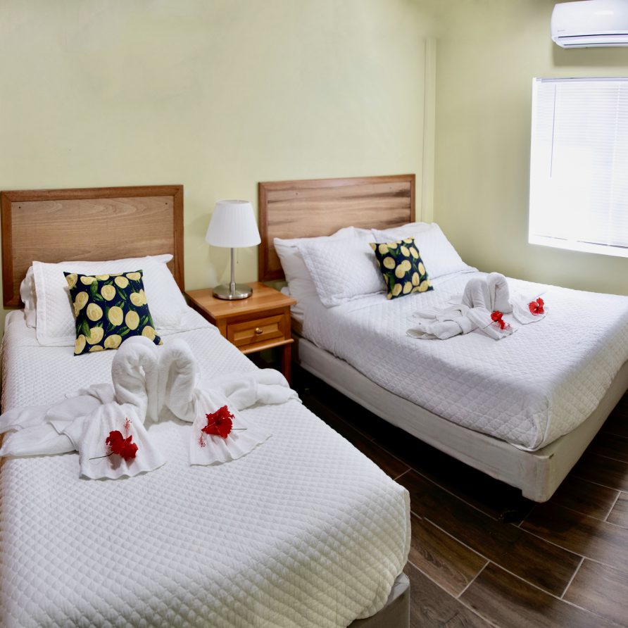 2BR Villa K+D+T secondary bedroom with double and twin beds